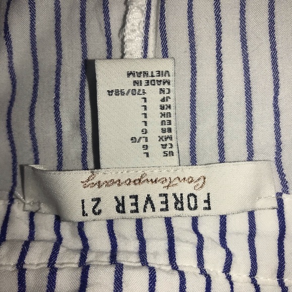 Forever 21 short sleeve stripped button up - Picture 8 of 8